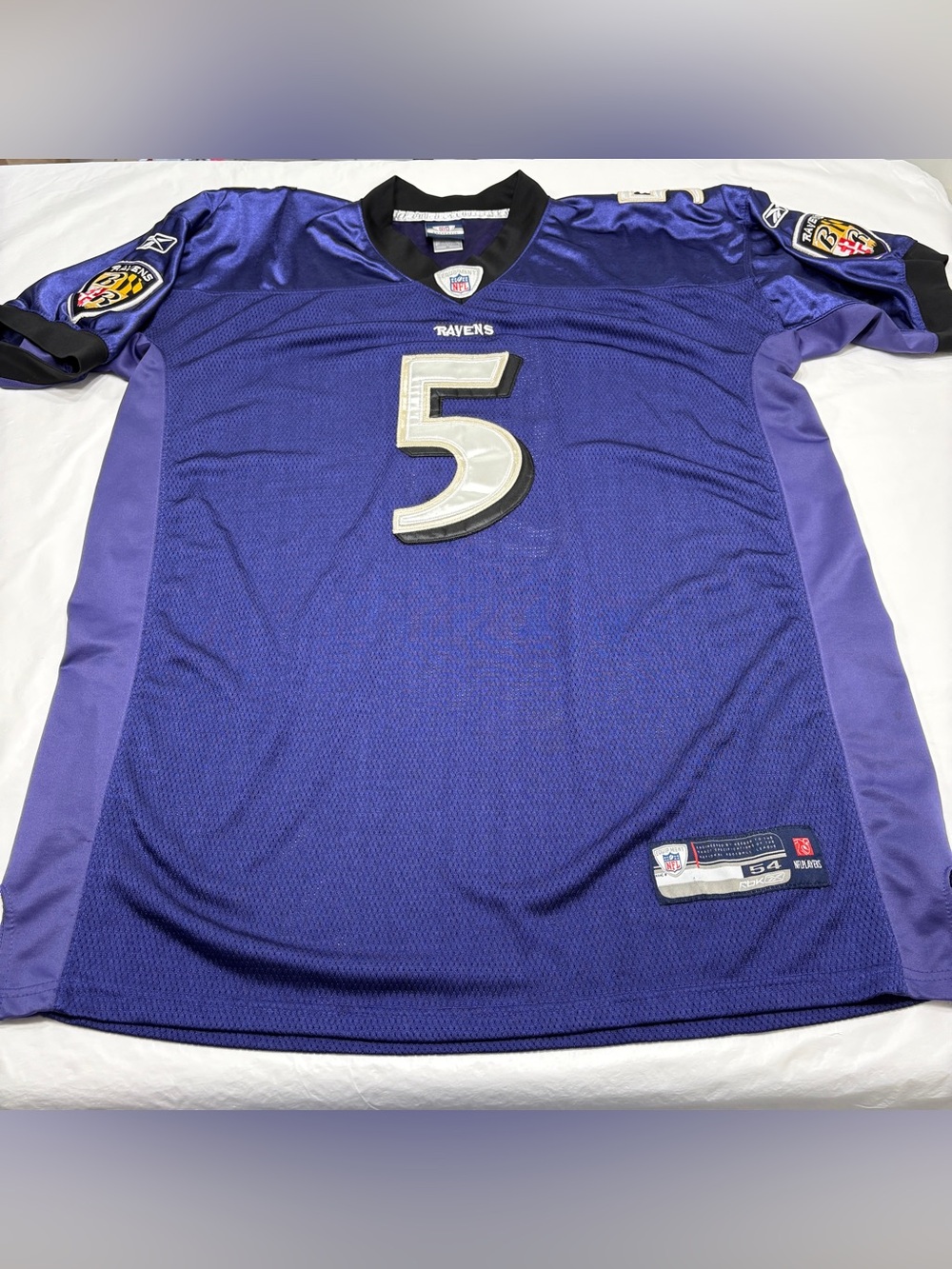 Joe Flacco Baltimore Ravens Reebok Football Jersey #5 Mens 54 3XL Purple
